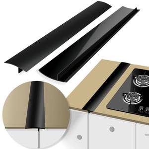 lot 21163 image: Gap Filler for Stove and Counter - Kitchen Stove Counter Silicone Gap Cover 21 Inches Stove Gap Filler Heat Resistant Cover Easy Clean Black