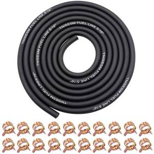 lot 21169 image: Tnisesm 516 Inch ID Fuel Line Hose 6 Feet  20Pcs 25 ID Hose Clamps for Kawasaki Kohler Briggs & Stratton Small Gas Diesel Powersports Engines and Generators