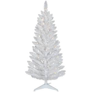 lot 21179 image: Kadunmina 3FT Artificial Christmas Tree White Christmas Tree with Stand Small Christmas Tree with Lights Xmas Tree with 88 Branch Tips for Indoor and Outdoor