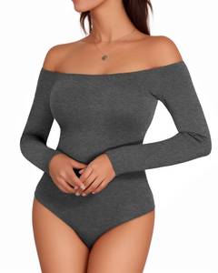 lot 21263 image: MANGOPOP Off The Shoulder Long Sleeve Bodysuit MEDIUM