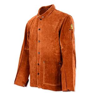 lot 21271 image: QeeLink Leather Welding Work Jacket Flame-Resistant Heavy Duty Split Cowhide Leather (Medium)