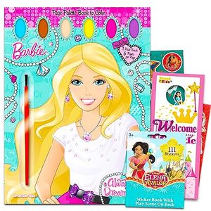 lot 21275 image: Barbie Paint With Water Book Set with Paint Brush and Over 150 Barbie Stickers