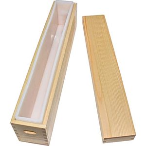 lot 21279 image: Tall Skinny Wooden Soap Molds for Soap Making Large - 4.8 lb Soap Molds Loaf with Cover, Rectangle Silicone Soap Loaf Molds 74 oz