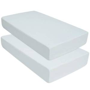 lot 21284 image: BlueSnail Super Soft and Comfy Waterproof Crib Sheets for Standard Crib and Toddler Mattresses (White)