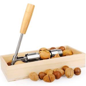 lot 21301 image: Anwenk Nutcracker Heavy Duty Nut cracker Pecan Cracker Walnut Cracker Tool with Wood Box Bowl