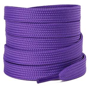 lot 21338 image: Olukssck 1 Pair Flat Shoe Laces for Sneakers, 25 Wide Athletic Shoelaces Dark Purple 72 inch(182cm)