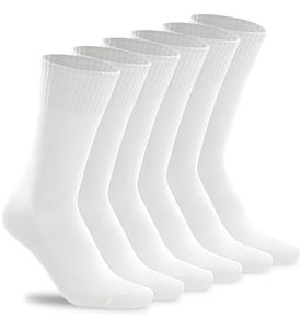 lot 21343 image: HAVE A TREE Mens Dress Socks White Long Socks For Business Men Casual Socks 3-12Pack (H004-3W)