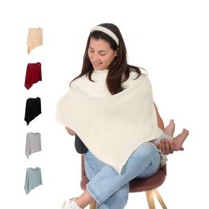 lot 21359 image: Breathable Nursing Cover Up for Breastfeeding - Privacy Nursing Covers - Newborn Essentials Must Haves - Improved Ponchy by Gold Mamas - Sand
