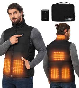 lot 21378 image: Coldbling Heated Vest for Men Women 3XL with 7.4V Battery Pack, 6 Heating Zones Unisex Heat Vest, Lightweight Warm Winter Vest