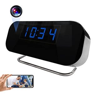 lot 21413 image: Hidden Spy Camera HD 1080P WiFi Clock Camera Wireless Security Covert Nanny Cam with App Live Streaming, Loop Recording, Night Vision, Motion Detection Alert for Home and Office No Audio
