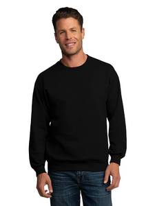 lot 21417 image: Fruit of the Loom Mens Eversoft Fleece Sweatshirts & Hoodies, Sweatshirt-Black Heather, Small