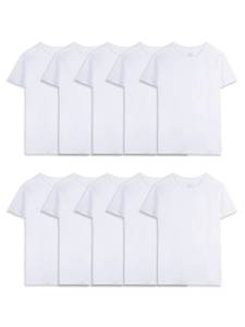 lot 21441 image: Fruit of the Loom boys Cotton White T Shirt Underwear, Toddler - 10 Pack White, 2-3T US
