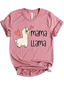 lot 21451 image: Teeny Fox Mama Llama Little Lama Mother Daughter Matching Outfits Mom and Me Cute Family Shirts 2XL