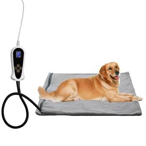 lot 21480 image: Homello Pet Heating Pad for Cats Dogs, Waterproof Electric Heating Mat Indoor, Adjustable Warming Mat, Pets Heated Bed with Chew Resistant Steel Cord (Grey, M 28 x 18)
