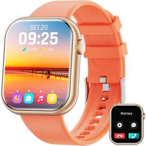 lot 21486 image: Hwagol Smart Watch,Bluetooth Call Smartwatch for Men Women,Monitor Heart RateSleepBlood OxygenPedometer,Multiple Exercise Modes,Compatible with iOS and Android, 1.83-inch Screen Fitness Trackers