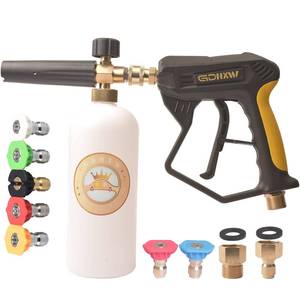 lot 21505 image: GDHXW X-887 High Pressure Washer Gun with Foam Cannon 2 Adapter 7 Pressure Washer Nozzles,for Car Washing