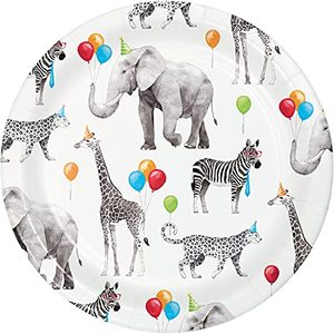 lot 21516 image: Creative Converting Party Animals Dessert Plates, 24 ct