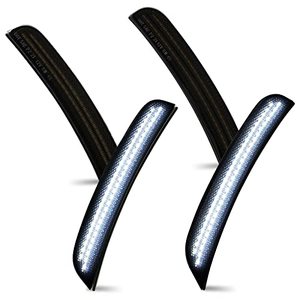 lot 21769 image: D-Lumina LED Side Marker Lights Smoked Lens Compatible for Dodge Charger 2015 2016 2017 2018 2019 2020 2021 2022, Front & Rear Bumper Sidemarker White, Pack of 4