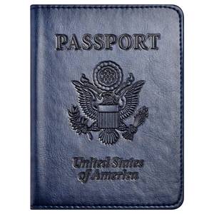 lot 21787 image: Passport and Vaccine Card Holder Combo, Passport Holder with Vaccine Card Slot, Passport Wallet, Passport Cover, Passport Case, Passport Holder for Women and Men(AB-Dark blue)