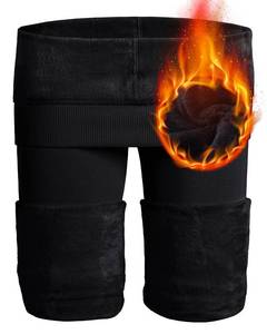 lot 21791 image: NORMOV Winter Warm Fleece Lined Leggings Women,Thick Thermal Velvet Tights (Black-XSS)