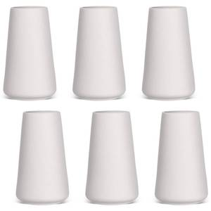 lot 21799 image: 6 Pieces Ceramic Vases Set White Black Vase Flower Classic Small Decorative Minimalism Style for Modern Table Shelf Home Decor Bedroom, Kitchen, Centerpieces, Wedding Decor (White, Small)
