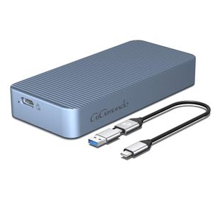 lot 21829 image: GiGimundo AJM40C 40Gbps NVMe Enclosure - CNC Processed Aluminum Shell, Thunderbolt 34 Compatible, Up to 4TB, UASP Supported, M.2 Caddy for NVMe MMB Key SSD, 2280 Only, Grey