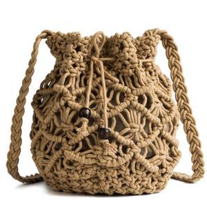 lot 21834 image: Losip-cc Womens Bucket Drawstring Handbag Straw Shoulder Bag Straw Weave Crossbody Handbag Beach Bags