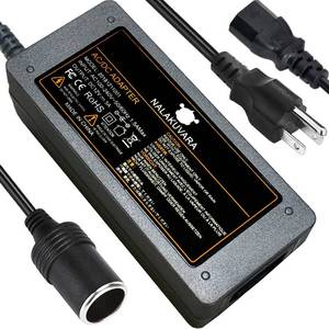lot 21851 image: AC to DC Converter 110V to 12V 5A 60W Car Cigarette Lighter Adapter - Wall Plug Outlet Female Socket Converter - 110120 to 12 Volt ACDC Adapter Power Supply
