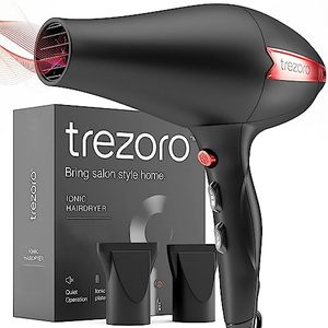 lot 21852 image: Professional 2200W Ionic Salon Hair Dryer - Professional Blow Dryer - Lightweight Travel Hairdryer for Normal & Curly Hair Includes Volume Styling Nozzle