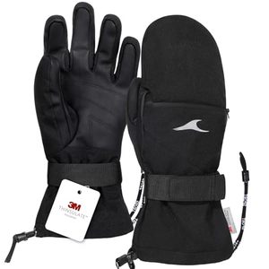 lot 21879 image: Achiou Ski Gloves Waterproof Snowboard Gloves,Winter Cold Weather Gloves for Men & Women,Touchscreen Snow Mittens