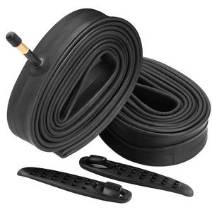 lot 21888 image: FANSPRO 2 Pack of 26 Inch Bike Tube 26x1.75 26x1.95 26x2.10 26x2.125 Heavy Duty Bicycle Tube with 2 Tire Levers,48mm Schrader Valve Premium Quality Butyl Inner Tube