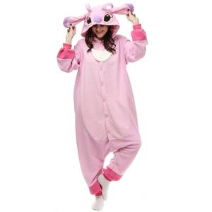 lot 21895 image: Wishliker Halloween Stitch Kigurumi Onesie Pajamas Costume Unisex Adult Pink