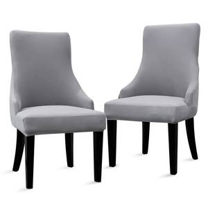 lot 21896 image: Liykimt Stretch Wingback Side Chair Slipcover-Accent Chair Cover Slipcover with Arm,Washable Upholstered Arm Dining Chair with Nailed Trim Protector for Dining Living Room Set of 2,Light Gray