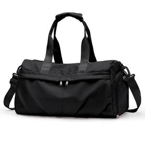 lot 21919 image: Gym Bag for Women, Small Travel Duffle Bag with Shoe Compartment,Waterproof Weekender Overnight Sport Carry on Bag with yoga Mat Trolley Sleeve, Tote Bags, Black