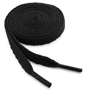 lot 21937 image: OrthoStep Flat Athletic Black 36 inch Shoelaces 2 Pair Pack