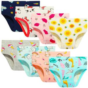 lot 21950 image: NEIYISHE Girls Cotton Brief Breathable Toddler Panties Kids Assorted,fo girls underwear size 2t 3t 4t 5t 6t 7t 8t 9t 10t 11t 12t (8 pieces).100