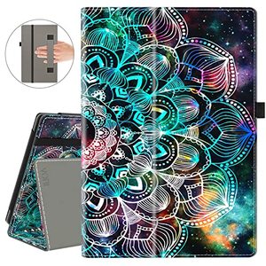 lot 21958 image: VORI Case for All-New Amazon Kindle Fire HD 10 Tablet (13th11th Generation 20232021 Release) and Fire HD 10 Plus 10.1 - Slim Folding Stand Folio Cover with Auto WakeSleep & Hand Strap, Mandala