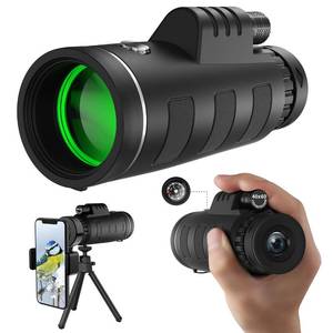 lot 21969 image: JiaSifu 40x60 High Definition Monocular Telescope with Smartphone Adapter, BAK4 Prism FMC Monocular with Clear Low Light Vision for Wildlife Hunting Camping TravellingLD006-00A-PDQ-1