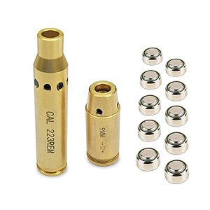 lot 21977 image: ARKSight Laser Boresighter for 223 and 9MM Cal, Red Laser Brass Chamber Bore Sight Kit for Rifle Scopes and Handgun