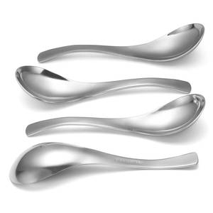 lot 21978 image: HIWARE Thick Heavy-weight Soup Spoons, High Grade Stainless Steel Soup Spoons, Table Spoons, Set of 6