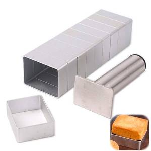 lot 21996 image: LoBake Rectangle shape aluminium pineapple cake mold stainless steel pressing stamp mooncake mould fondant cookie biscuit molds DIY