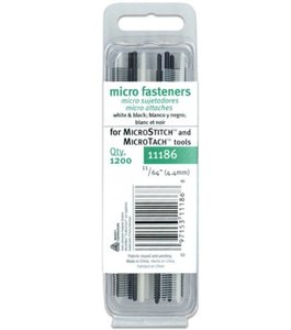lot 22017 image: Avery Dennison Corporation 4.4mm Micro Stitch Fastener Refills, White & Black 1,200Pkg