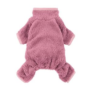 lot 22030 image: Fitwarm Dog Fleece Pajamas, Dog Winter Clothes for Small Dogs Girl, Pet Jumpsuit, Cat Apparel, Pink, Large