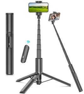 lot 22032 image: Gahenwo 60 Phone Tripod & Selfie Stick with Remote for Cell Phone 4-7, Portable Smartphone Tripod Stand Compatible with iPhone Android, Lightweight Travel Tripod for Selfies Video Recording Vlog