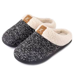 lot 22047 image: ULTRAIDEAS Womens Indoor Bedroom Slipper with Memory Foam, Gift for Women, Wool-Like House Shoe with Anti-Skid Rubber Sole for Ladies (7-8, Grey)