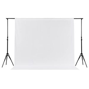 lot 22069 image: Joccun 5X7FT White Backdrop Background for Photography,Polyester Backdrop Curtain Background Screen for Photography,Photoshoot,Video Recording,Studio(5X7ft,White)