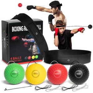 lot 22072 image: OLIKER Boxing Ball Family Pack Plus with Adjustable Headband,4 Boxing Ball Suitable Reaction,Agility,Punching Speed,Fight Skill and Hand Eye Coordination Training for Adults and Kids
