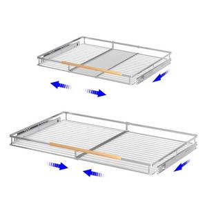 lot 22441 image: KIKIBRO Pull Out Drawer Cabinet Organizer, Expandable Slide Out Storage Shelves - Heavy Duty, Durable and Smooth Slide-Out, Opening Size Required 12.318.5, 2 Pack