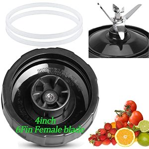 lot 22463 image: Upgrade 6-Fins Female Ninja Blender Blade Replacement Parts Compatible with Auto iQ Blenders. 4Inch Female Fins ONLY