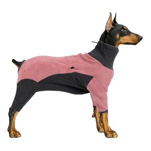 lot 22466 image: Pinellia Dog Winter Coat, Warm Fleece Dog Jacket, Windproof Dog Pullover Bodysuit, Fullbody Dog Pajamas Onesie, Cold Weather Clothes for Medium Large Dog(Mediuml,Pink)